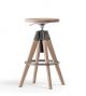 Arki-Stool oak legs and seat with steel structure suitable for contract use by Pedrali online sales