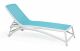 Atlantico Sunbed White Polypropylene Structure Blue Synthetic Fabric Seat by Nardi Sales Online