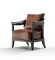 Cody Luxury Armchair Leather Seat Wood Structure by Longhi Online Sales