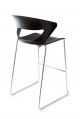Kicca Sled stool chromed steel base polypropylene seat by Kastel online sales