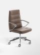 Klivia Low Stripesexecutive chair die-cast aluminum base leather seat by Kastel online sales
