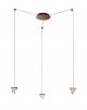 Tripla F41 G01 Suspension Lamp Aluminum Frame Crystal Diffuser by Fabbian Online Sales