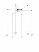 Tripla F41 G03 Suspension Lamp Aluminum Frame Crystal Diffuser by Fabbian Online Sales