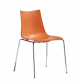 Sales Online Zebra Technopolimer 4 Legs Chair Technopolimer Seat and Steel Structure by Scab.