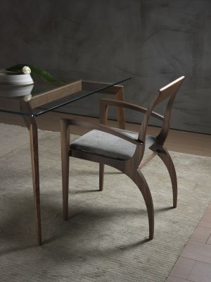 Thelma B Chair Wooden Structure Coated Seat by Pacini & Cappellini Sales Online