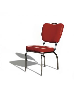 CO-26 Vintage Chair Chromed Steel Structure Upholstered Seat and Backrest Coated with Ecoleather by Bel Air Sales Online