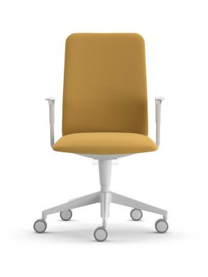 Kappa high design desk chair die-cast aluminum base fabric seat by Kastel online sales on www.sedie.design