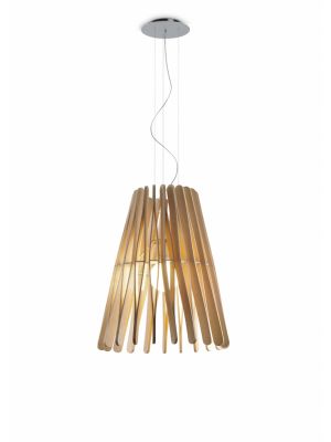 Sales Online Stick F23 A58 Suspension Lamp Wood Structure by Fabbian.