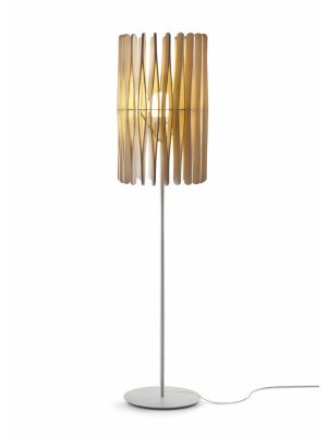 Sales Online Stick F23 C55 Floor Lamp Wood and Metal Structure by Fabbian.