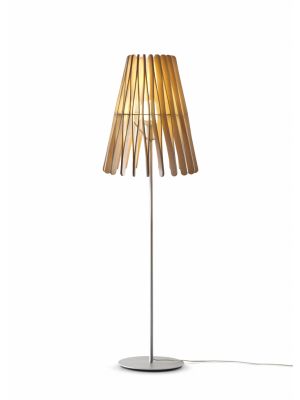 Sales Online Stick F23 C56 Floor Lamp Wood and Metal Structure by Fabbian.