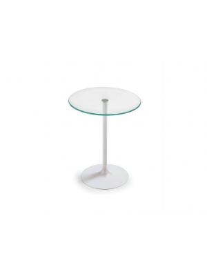Sales Online Flûte Bar H.74 Table Tempered Glass Top with Metal Base by Sovet.