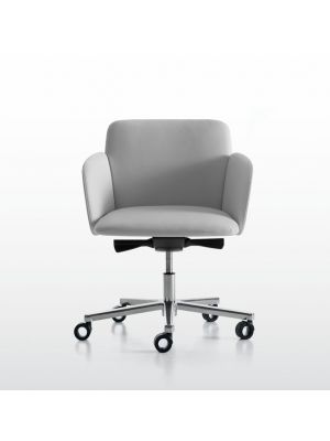 Hanami Low Executive Chair Aluminum Base Leather Seat by Quinti Online Sales