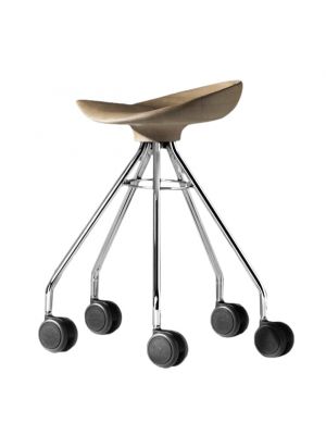 Jamaica Wood Low Stool Steel Legs Beechwood Seat by BD Barcelona Online Sales