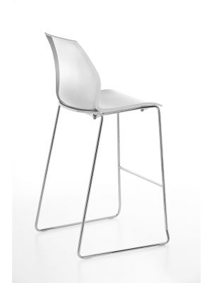 Kalea stool steel sled structure polypropylene seat by Kastel online sales