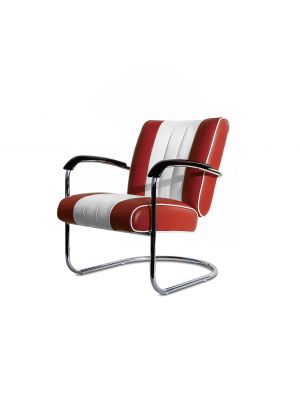 LC-01 Retro Chair Steel Structure Seat Coated with Ecoleather by Bel Air Sales Online