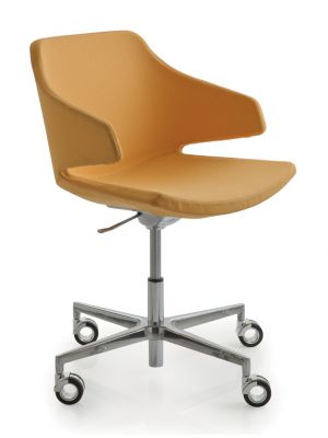 Meraviglia MV3 Desk Chair Aluminum Base Fabric Seat by Luxy Online Sales