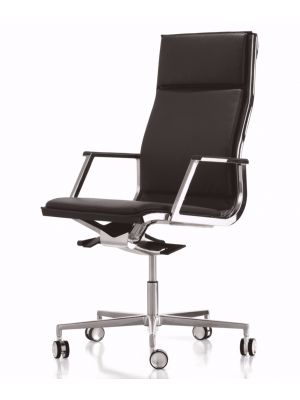 Nulite 28040 Executive Chair Aluminum Base Leather Seat by Luxy Online Sales