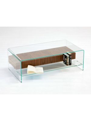 Sales Online Bridge Drawer Shelf Version Coffee Table Clear or Extralight Glass by Sovet.