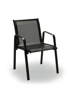 Slim Chair with Armrests Metal and Steel Structure by SedieDesign Sales Online