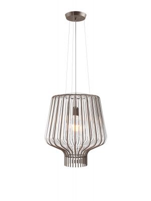 Saya suspension lamp metal and glass diffuser suitable for contract use by Fabbian online sales