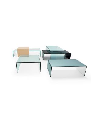 Sales Online Bridge Rectangular Coffee Table Clear or Extralight Glass Structure by Sovet.
