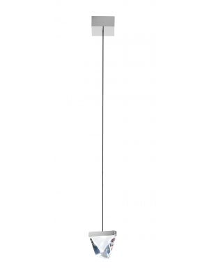 Tripla F41 A01 Suspension Lamp Aluminum Frame Crystal Diffuser by Fabbian Online Sales