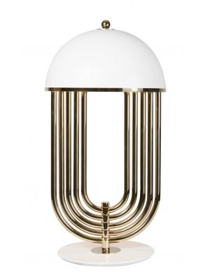 Turner T Lampada da Tavolo Struttura in Ottone Diffusore in Alluminio by DelightFULL Vendita Online