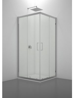 Venere Square Corner Shower Enclosure Glass Doors Aluminum Frame by SedieDesign Online Sales