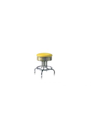 BS-28-48 Vintage Stool Chromed Steel Structure Ecoleather Seat by Bel Air Buy Online