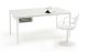 Sales Online Slim 8 Office H.74 Table Aluminum Legs Tempered Glass Top with Documents Tray by Sovet.