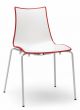 Zebra Bicolore White Frame Chair Polymer Seat and Galvanized Steel Structure by Scab Online Sales