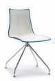 Zebra Bicolore Trestle Base Chair Polymer Seat and Chromed Steel Structure by Scab Online Sales