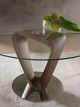 Mobius Round Table Wooden Bases Glass Top by Pacini & Cappellini Sales Online