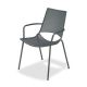 Ala stackable chair with armrests steel structure by Emu online sales