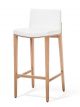 Moritz stool wooden structure leather seat by Ton online sales