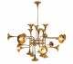 Botti 250 Suspension Lamp Brass Structure by DelightFULL Online Sales