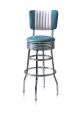 BS-29CB Vintage Stool Steel Base Ecoleather Seat and Backrest by Bel Air Buy Online