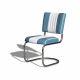 CO-27 Retro Chair Chromed Steel Structure Upholstered Seat and Backrest Coated with Ecoleather by Bel Air Buy Online