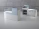 Quadratum Comp.1 counter wooden and tempered glass structure by Italvetrine buy online