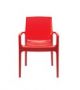 Polypropylene Red Chair with Armrests Cream Online Shop