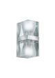 Sales Online Cubetto D28 D01 Wall Lamp with Glass Diffuser and Polished Chromium-Plated Metal Structure by Fabbian