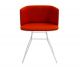 Cut Sled Chair Metal Base Leather Seat by La Palma Online Buy