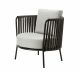 Desiree DE605 armchair with rope metal frame suitable for outdoor use by Vermobil online sales