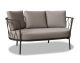 Desiree DE630 outdoor sofa metal frame fabric seat suitable for contract use by Vermobil online sales