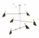 Duke 6 Suspension Lamp Brass and Aluminum Structure by DelightFULL Online Sales