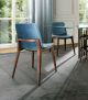 Ellen modern chair wooden frame fabric seat by Pacini & Cappellini online sales