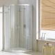 Evolution Semicircular Slide Round Shower Enclosure Anodized Aluminum and Glass Structure by SedieDesign Sales Online