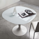 Sales Online Flûte Shaped H. 74 Table Tempered Glass Top with Metal Base by Sovet.