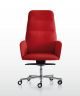 Hanami High Executive Chair Aluminum Base Leather Seat by Quinti Online Sales