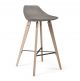 Huateville Plywood stool concrete shell wooden feet suitable for contract use by Lyon Bèton buy online